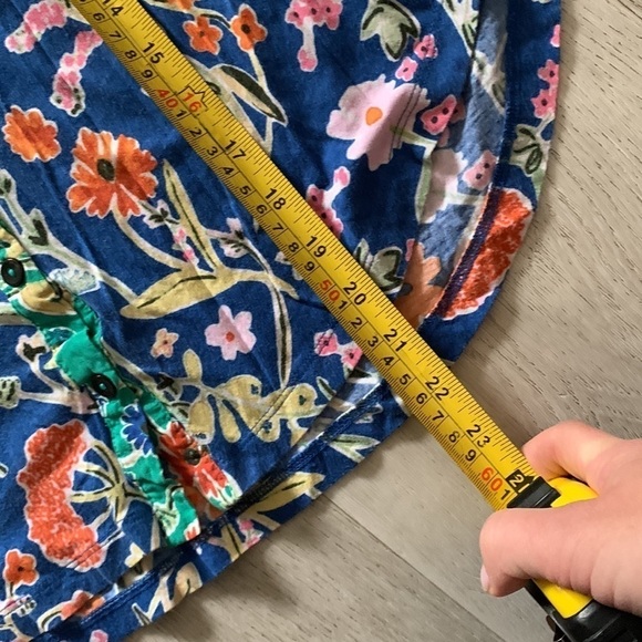 Anthropologie Floreat Floral Button Down Blouse size M oversized Lagenlook - Picture 4 of 12